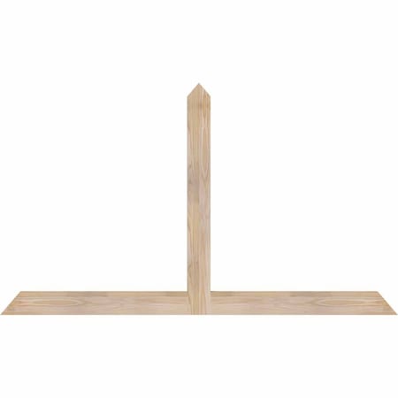 Ekena Millwork Portland Smooth Timber Gable Bracket, Douglas Fir, 60"W x 35"H x 1 1/2"D x 3 1/2"F, 14/12 Pitch GBW060X35X0204POR00SDF
